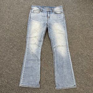 VS HIPSTER distressed bootcut Light wash jeans 10 Y2K Womens